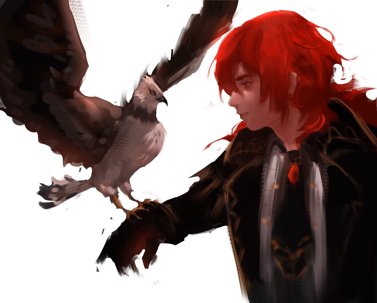 _mmmairon_'s tweet photo. hahaha .. hi master diluc... *twirls hair* 

#genshinimpact #原神 (wip) https://t.co/AYrLe4sMgc