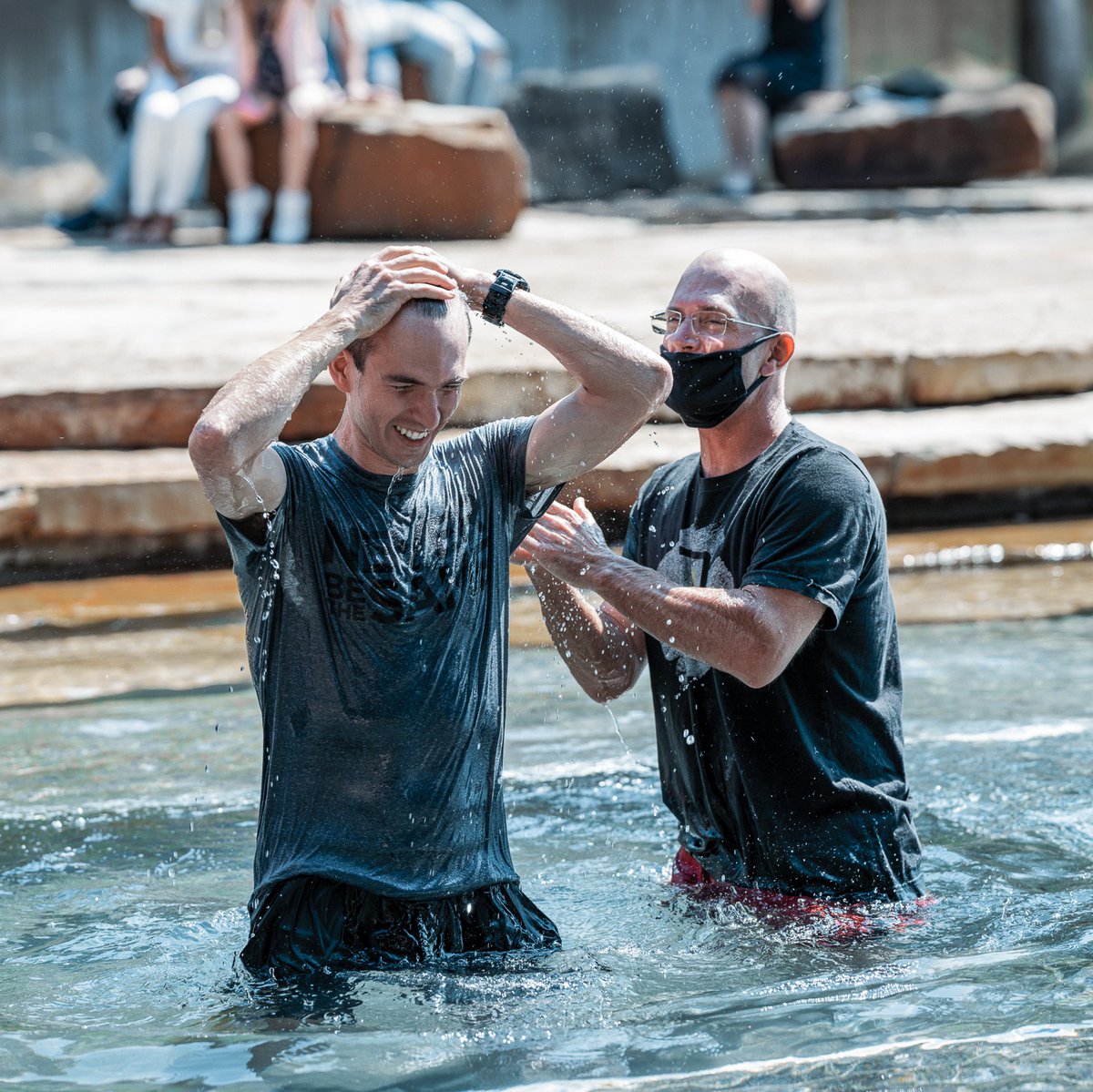 WatermarkChurch's tweet photo. Our main story: Jesus = Life! 🎉 Celebrate baptisms with us this weekend after our 9 AM and 11:15 AM services. See you at the pond! #Baptism #Faith #Life #WeekendsatWatermark https://t.co/i22SbyMVs8