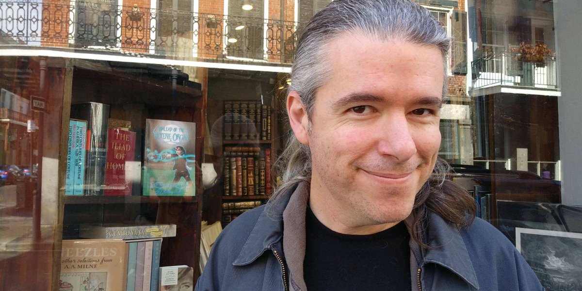AndyWritings's tweet photo. My new book, Ballad of the Reverie Organ, is now at Crescent City Books in the French Quarter of New Orleans. I'll be doing an outside reading there soon, stay tuned!

#nola #amwriting https://t.co/QX5d53KThC