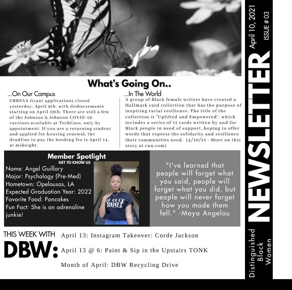 🦋DBW Newsletter🦋
Issue #03