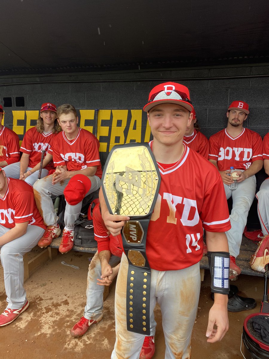 BoydCoBaseball's tweet photo. #EarntheStrap award goes to @jacob32kelley for his performance in the win against Johnson Central.  He went 3-4 3R 2RBI’s and a 💣HR💥 Great game Jacob! #Lionstrong https://t.co/a1jQLyEI71