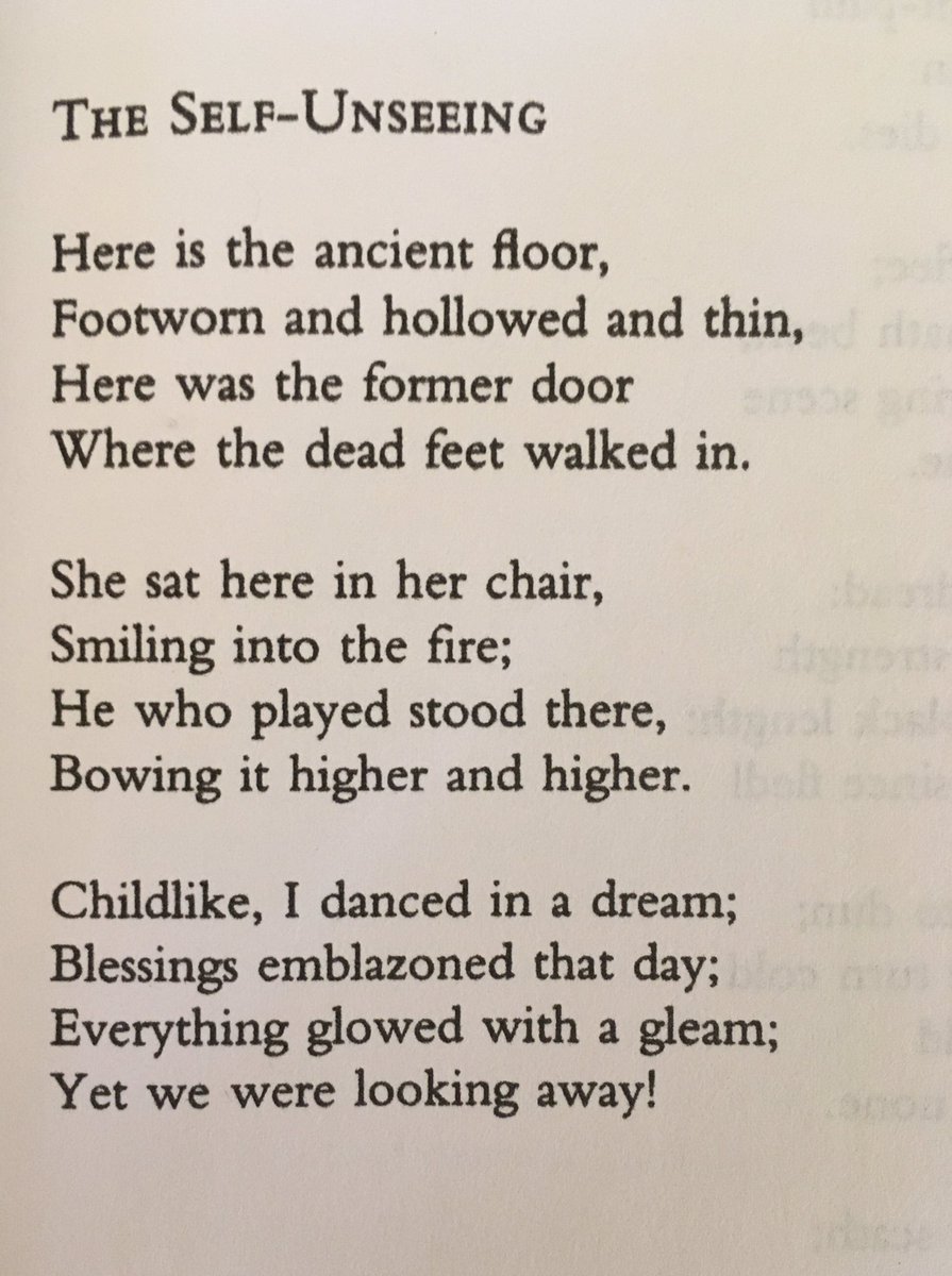 “The Self-Unseeing” by Thomas Hardy10/30 fave poem a day for  #NationalPoetryMonth