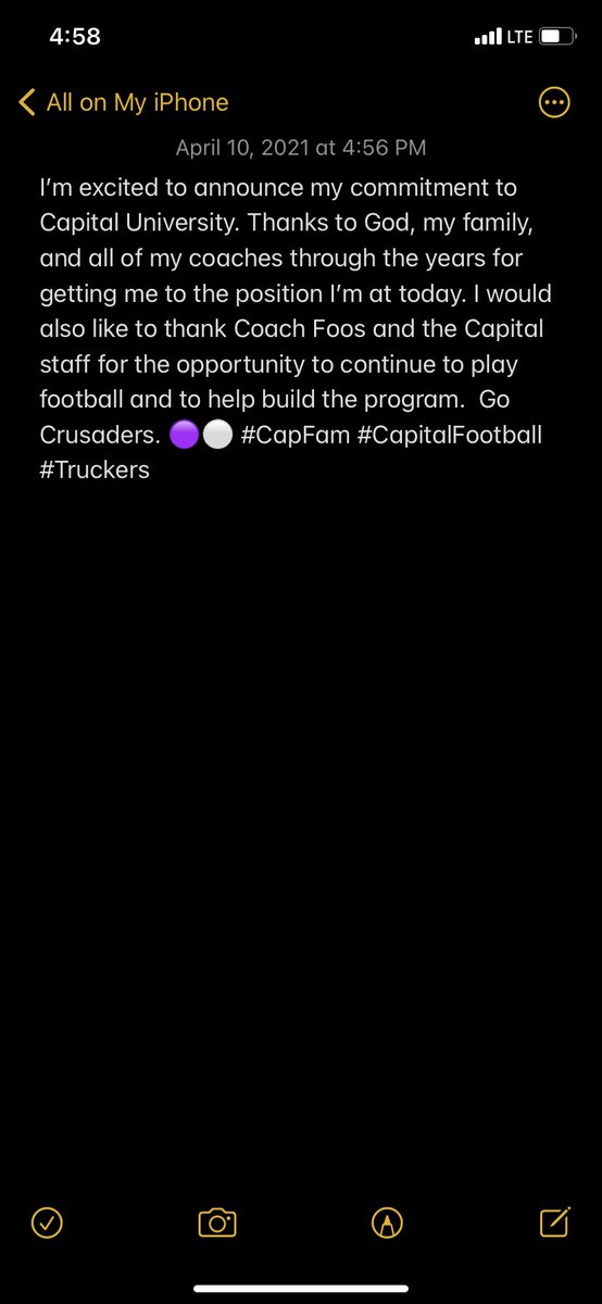 Mozina_Andrew's tweet photo. 🟣100% Commited⚪️ @CoachFoos  @CapitalU_FB https://t.co/oGtXR8KoLY
