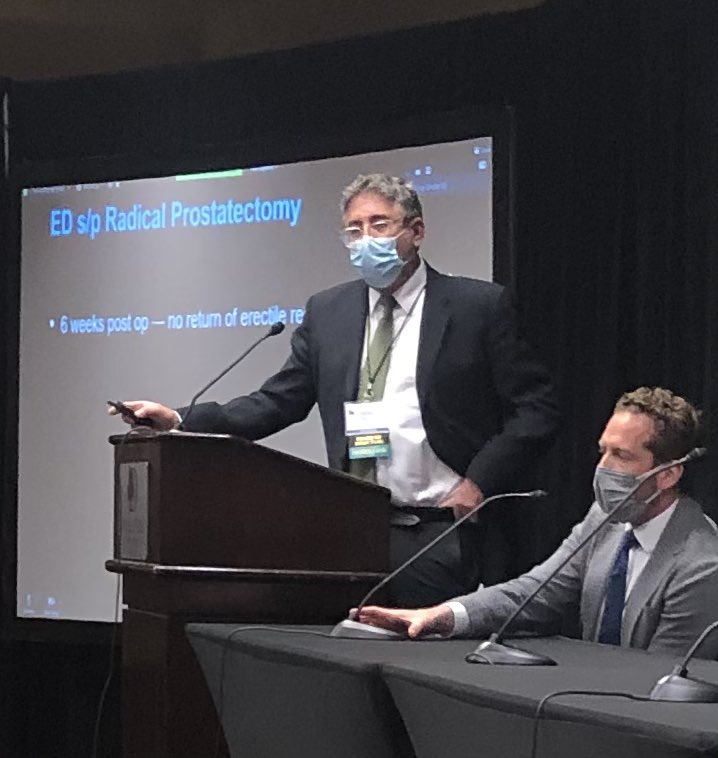 David Sobel, MD, JD leading an expert panel on treatment options for erectile dysfunction at hybrid #RMUS2021   John Dodge, Michael Davenport, Jason Greenfield, Daniel Mazur, John Tillet