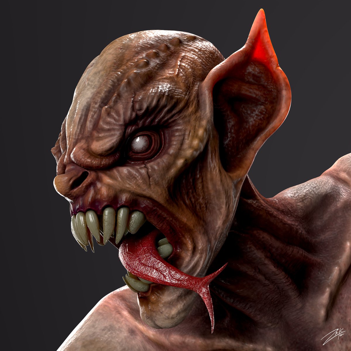 ZakGames's tweet photo. The Ripper · Check my project here! https://t.co/L9fKlEr6Gc
#3dart #character #sculpt #gameart #zbrushcentral #pixologic #zbrush #marmoset #artstationhq #characterartist #art #digitalart #3dmodeling #madewithsubstancepainter #3Dprinting #zaktoro #vampire #ripper #monster https://t.co/IPofJb2uet
