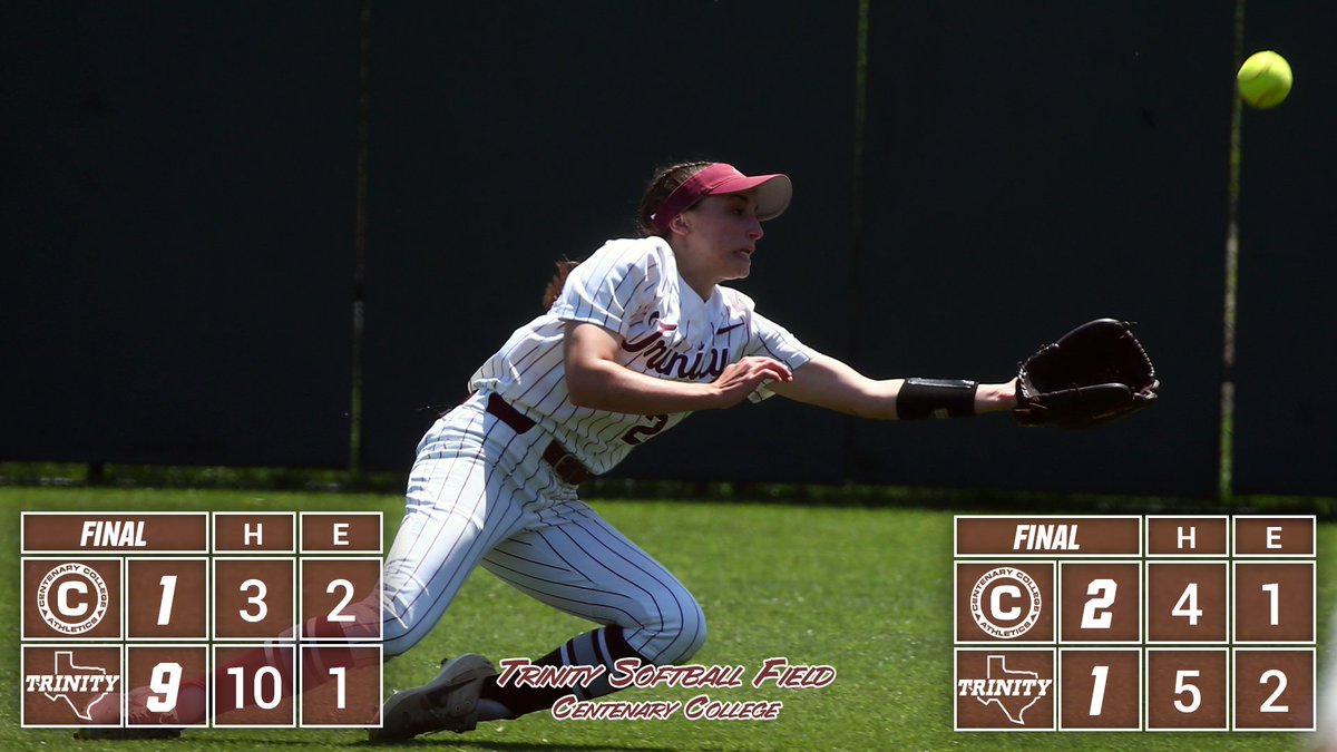 FINAL: <a href="/TrinityUTigers/">Trinity Athletics</a> splits with <a href="/GoCentenary/">Centenary Athletics</a> in <a href="/SCAC_Sports/">SCAC</a> doubleheader. #TigerPride #SCACsb