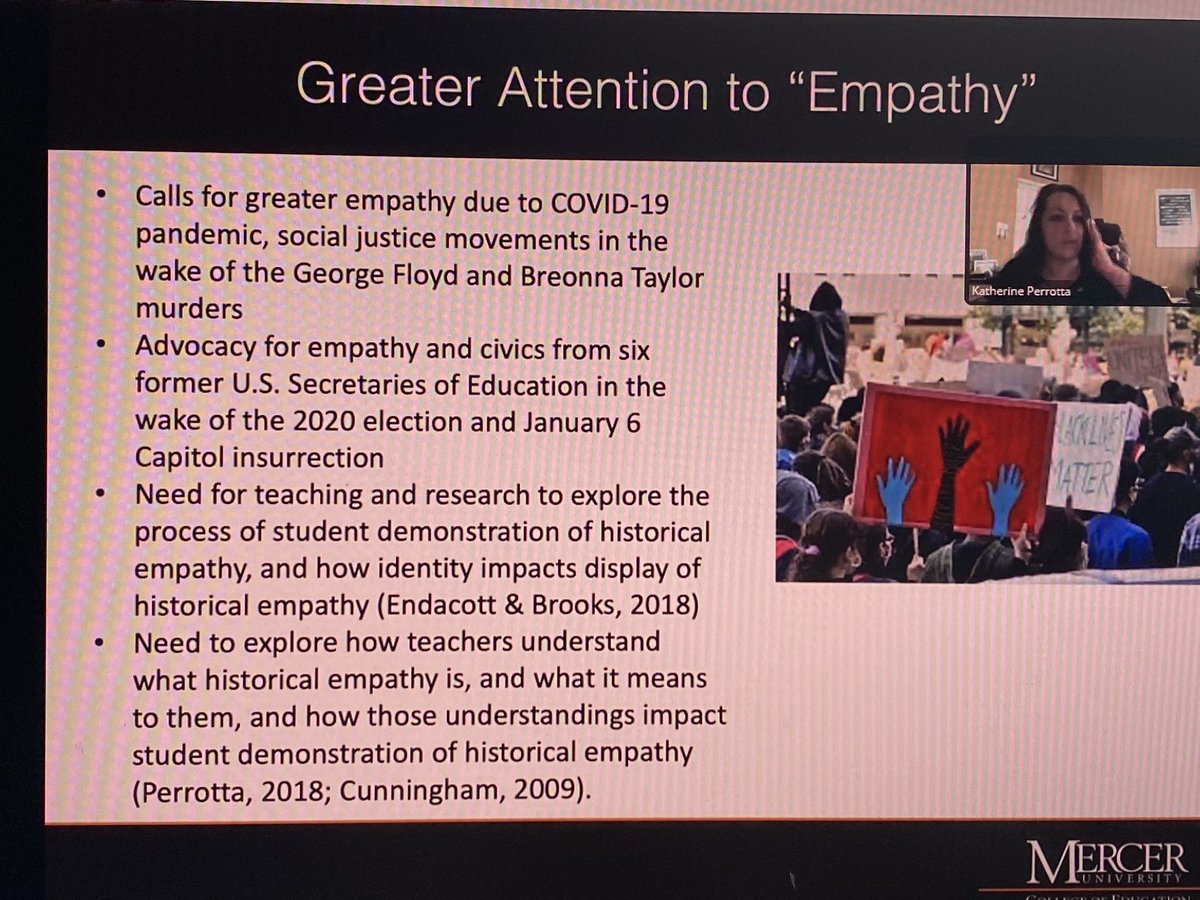 Teaching Historical Empathy is helping others to better understand the significant of the past, & applying those lessons, knowledge, and understanding into the world they live and taking informed action in the present.Thank you  @DrKAPerrotta  #NCHE2021  #Empathy  #HistoricalEmpathy