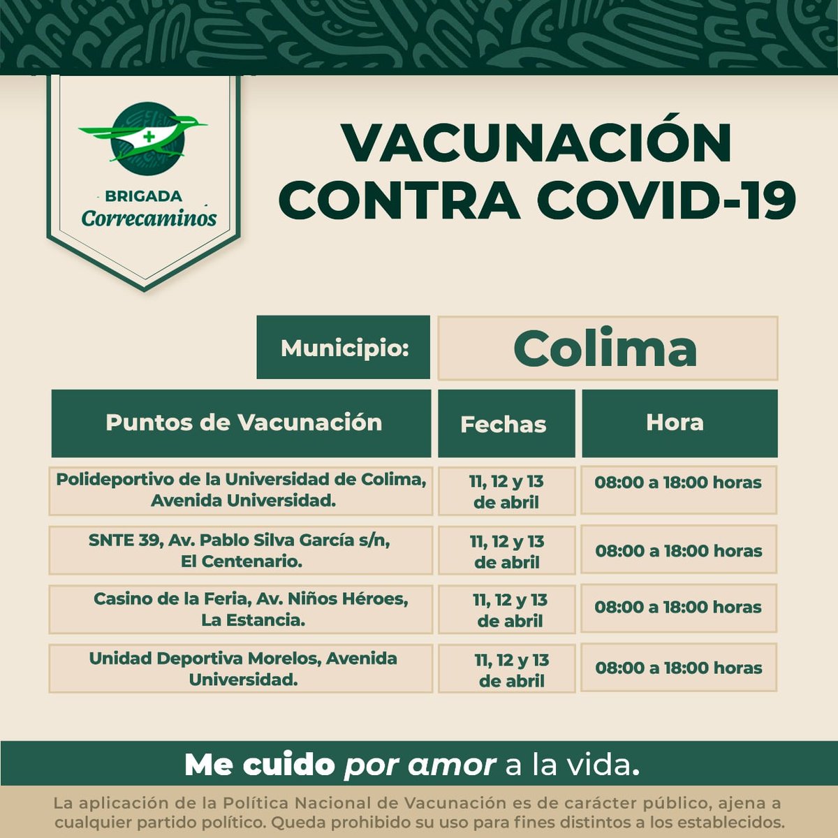 Este domingo 11 de abril inicia vacunación contra COVID-19 en Colima y Manzanillo dlvr.it/RxPc85