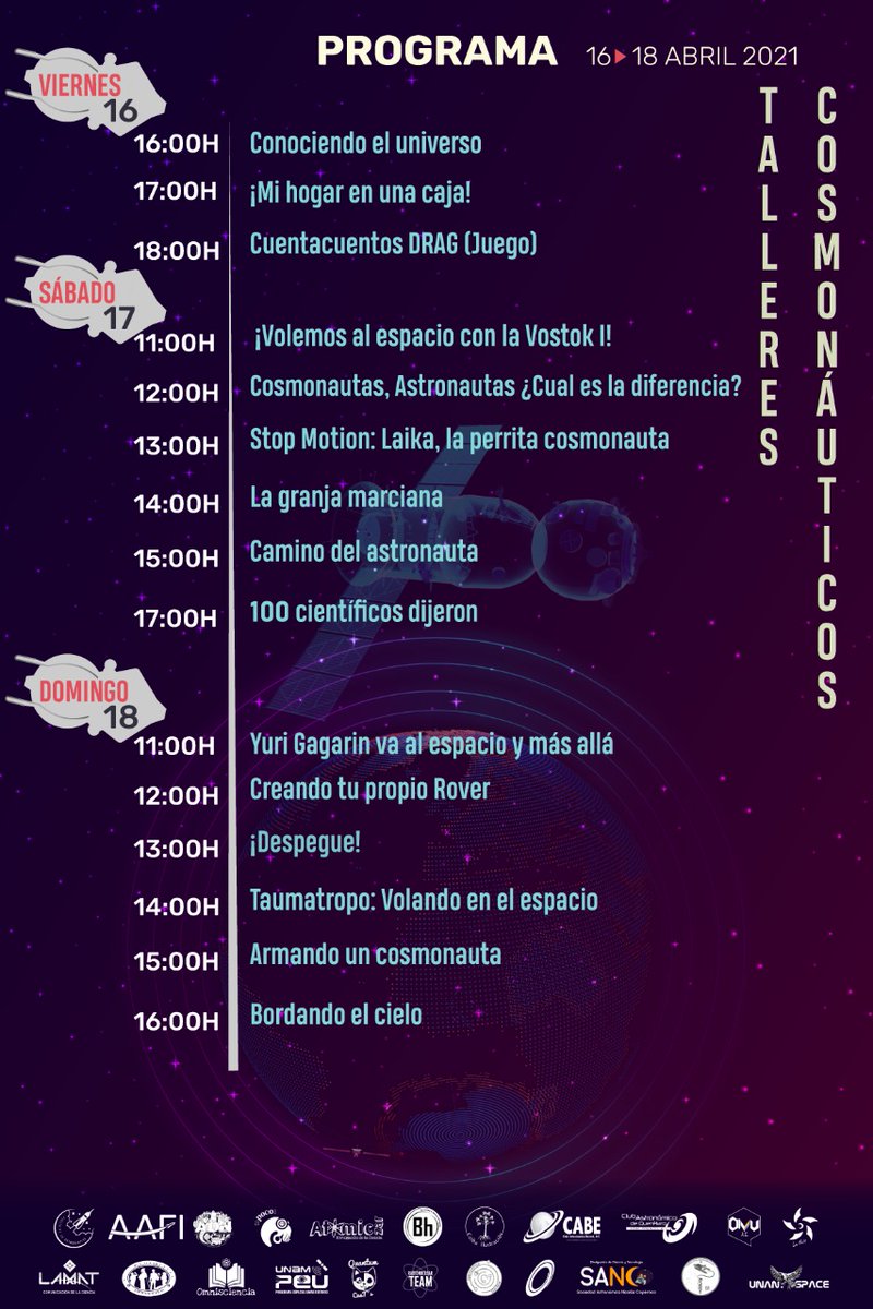 cosmofest_mx's tweet photo. En la #FdC pensamos en todos, les presentamos el programa general para que lxs pequeñxs disfruten del espacio con nosotros. ¡Los esperamos! 
Evento: https://t.co/fEF8g0GKxI

@ADNaprende @AtomicZar @quantumcuats @ColectivoDivu @SAFIR_UNAM 

#PequeñxsCosmonautas https://t.co/tFtIJbA9dk