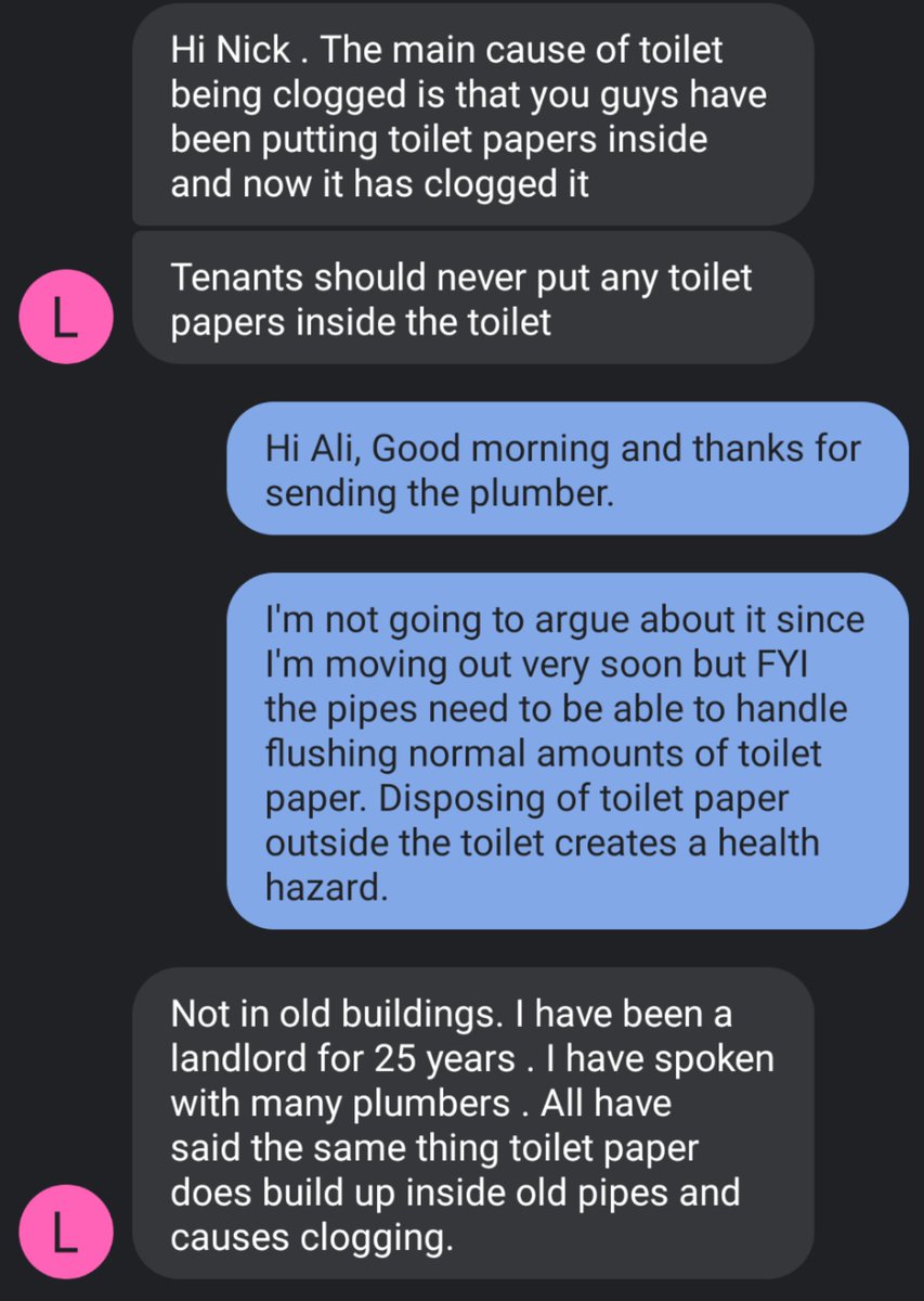 A real exchange with my landlord