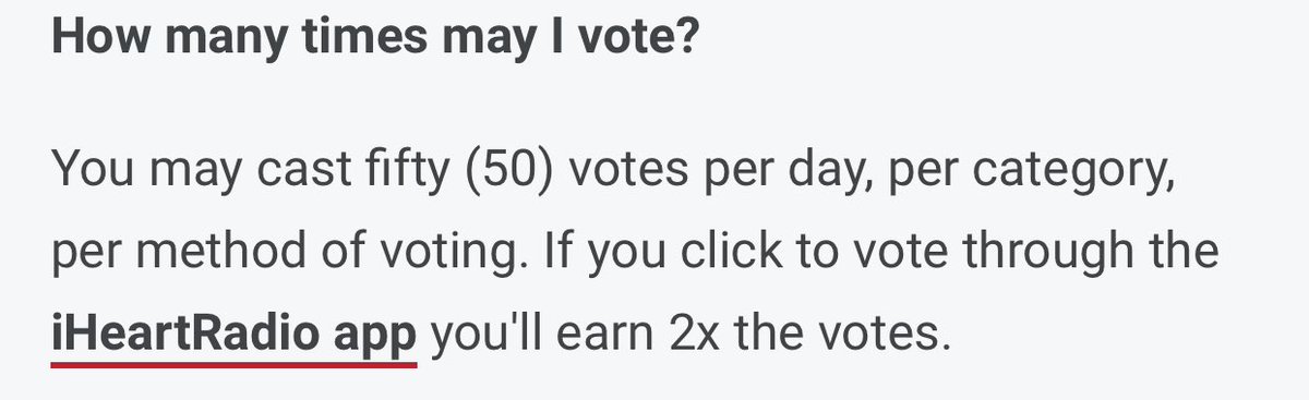 first here are the rules:- maximum number of votes is 50 tweets/rts per category per day- time period: 9am ET 7th April - 11:59pm ET 19th May- accs must be public and have more than 50 followers - one artist and one category per tweet- must use correct hashtags