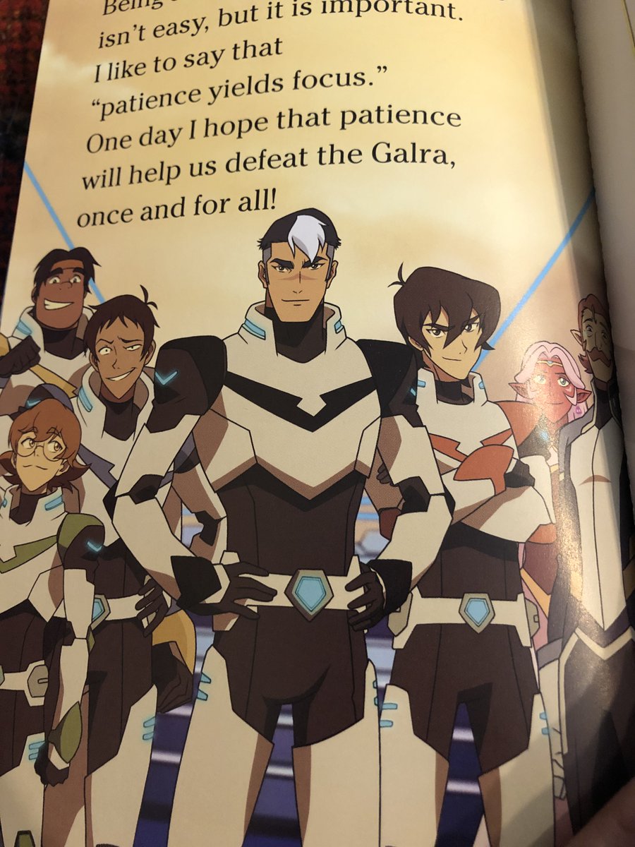 The mini-biographies, like "Shiro's Story" would echo the character relationships the same way the comics did. This illustration has three distinct groups: the Garrison trio, Shiro & Keith, and the Alteans.