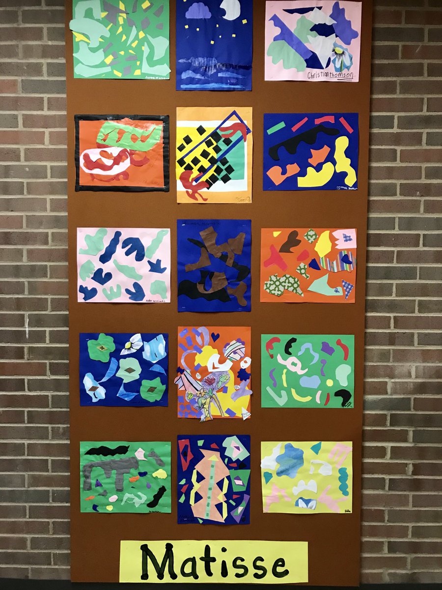 smoser13's tweet photo. 6th Graders’ Matisse inspired Cut-outs https://t.co/LAPcqt1DhY