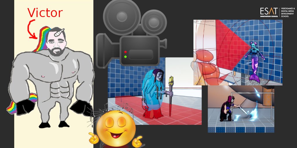 #MeetTheTeam Víctor de Llanos: 
@dellanosesdev
 
Learn about our link between the technical team and the art team. He has integrated the animations and audio for our game, he also programmed the enemy AI and the player's attack too!✨💖

Powered by: <a href="/ESAT_Valencia/">ESAT</a> 
#UE4 #indiedev