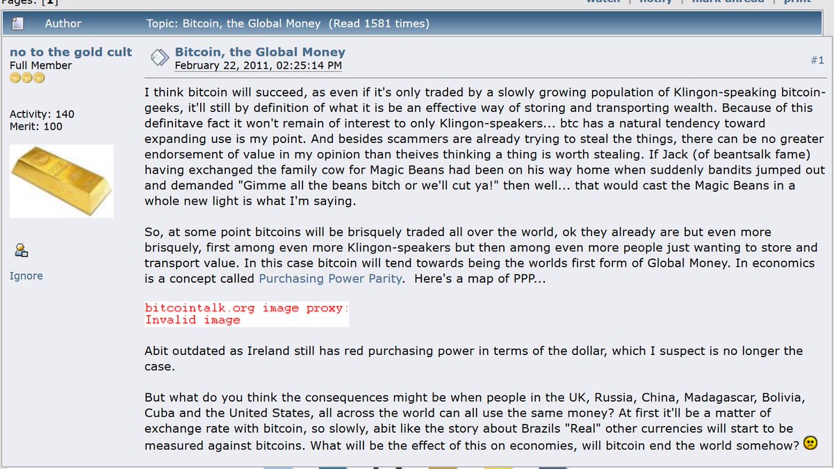 13/ Some insightful geeks that understood bitcoin when it was $0.44 better than some do today at $60,000.