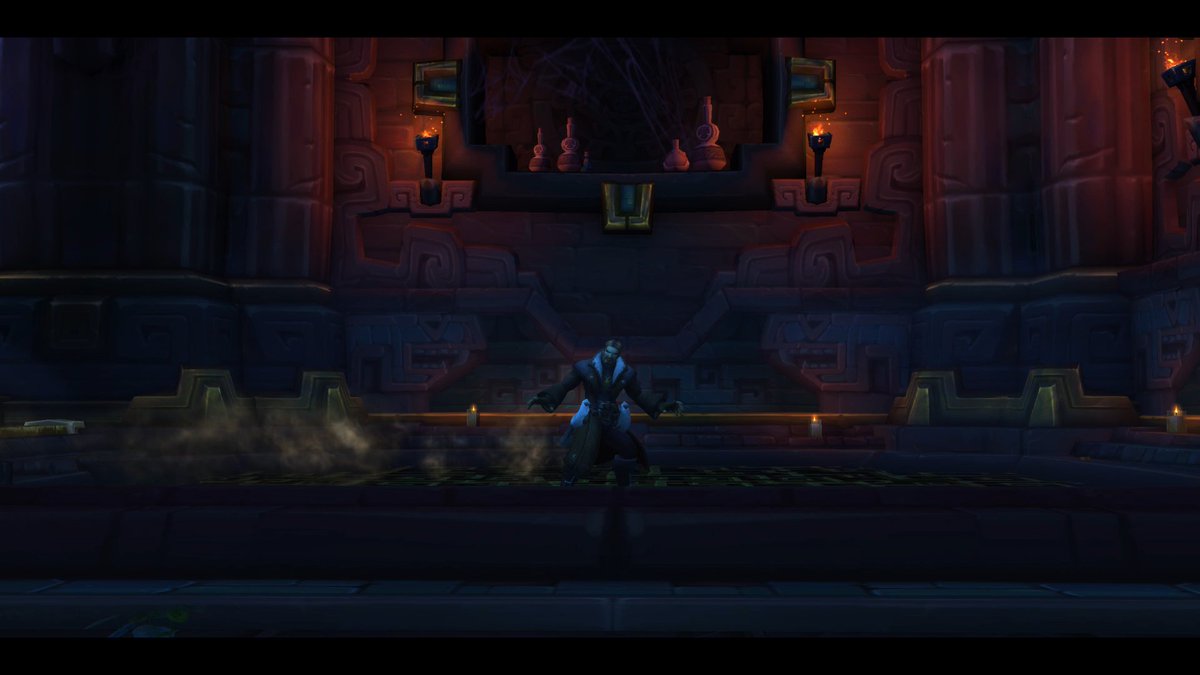 Flynn Fairwind skidding to a stop as he makes a hasty retreat from the Zandalari Treasury.