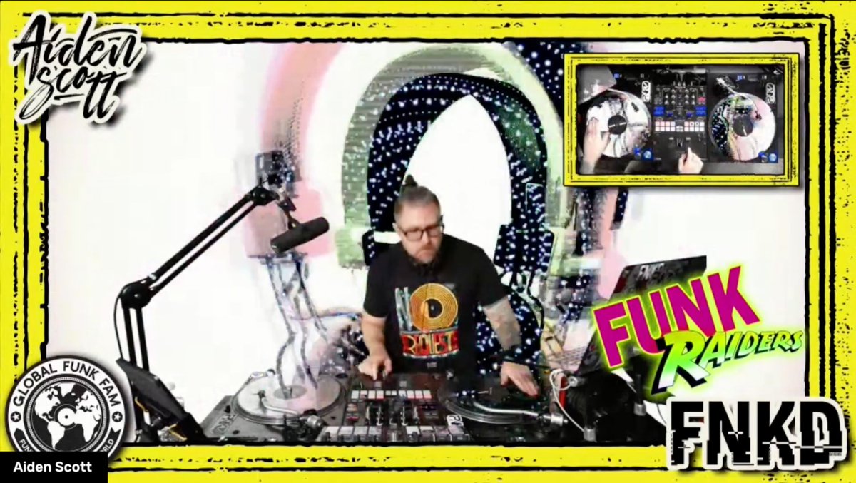 nufunk's tweet photo. Philly's @AidenScott #FNKD hitting the #FunkRaiders Livestream hard with his glitch-hop ghetto funk &amp; mash-up style!

Tune in now 👉 https://t.co/U3bcbL51D2 https://t.co/d2XO3C4uM2