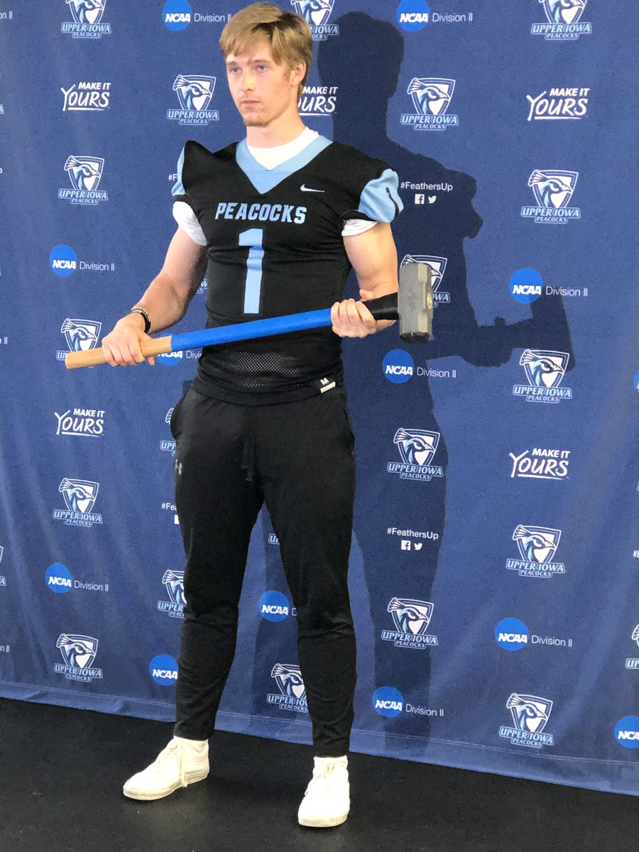Michae1sten's tweet photo. After an awesome visit I’m excited to receive my first scholarship offer from Upper Iowa University! Thank you for this opportunity! @Coach_Hammock @Coach_Hoskins @PatHill87 #AGTG https://t.co/NcYqr5ldws