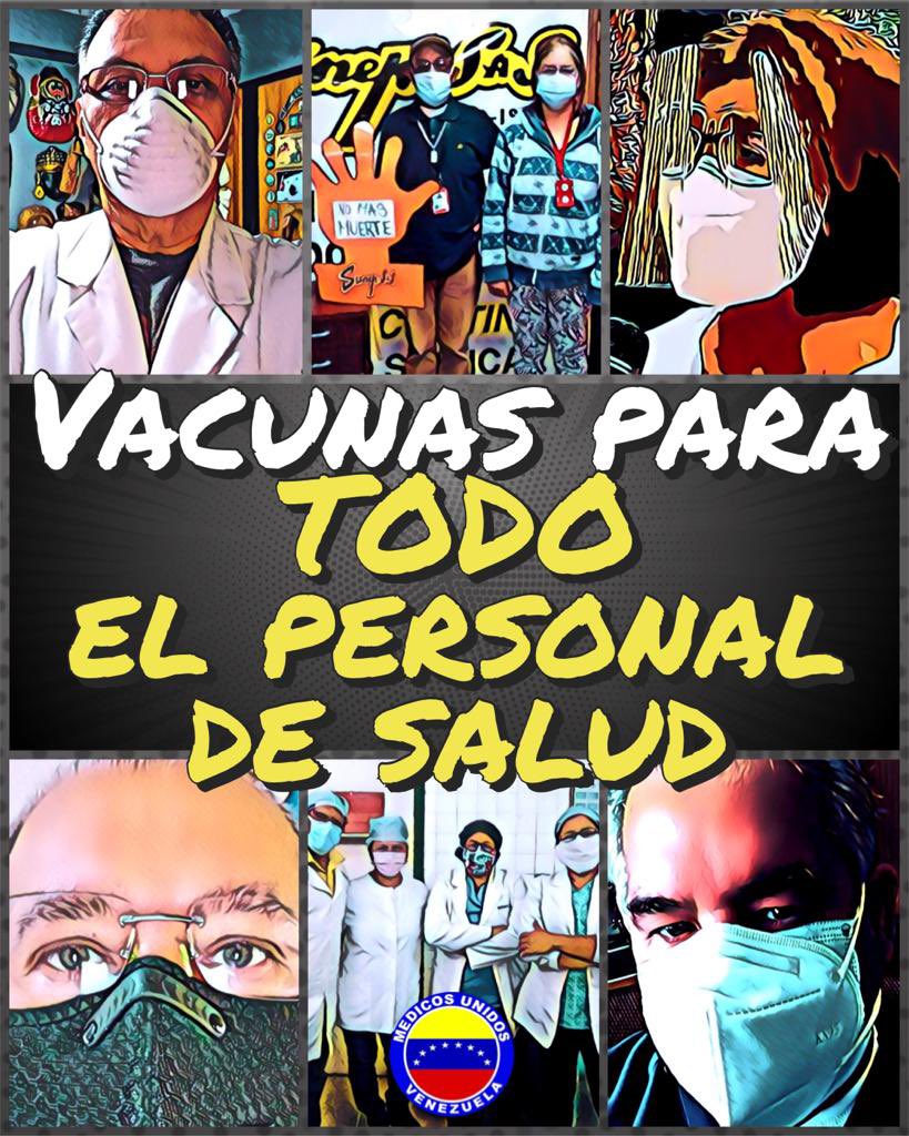 Hay que cuidar la atención para todos y es por eso que EXIGIMOS ,vacunas para TODO el personal de Salud #VacunasParaTodoElPersonalDeSalud