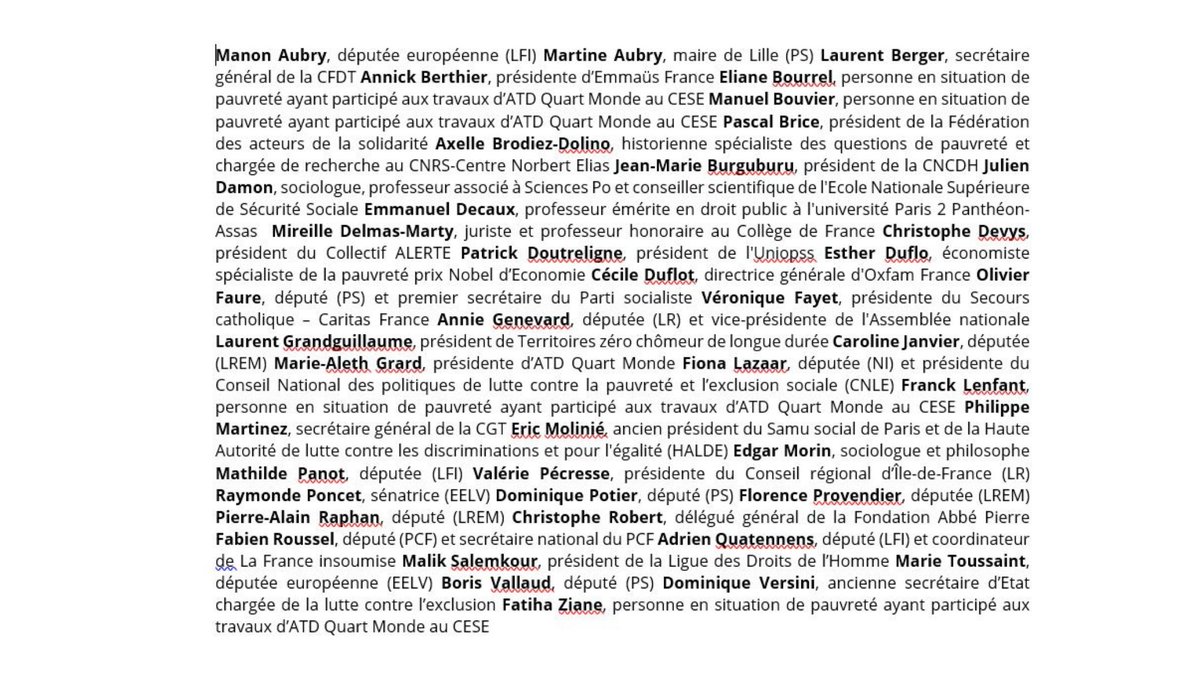 ATDQM's tweet photo. 🗨️ Plus qu’une représentation, c’est une réelle participation des + pauvres qu’ATD Quart Monde apporte @lecese.

Dans @leJDD , + de 40 personnalités du monde associatif, universitaire &amp; politique appellent le @gouvernementFR à réintégrer @ATDQM au CESE
👇
https://t.co/2SCfuVW8Av https://t.co/NLQzSfEMYl