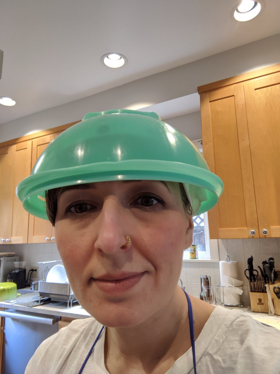 Update: if you put a colander on your head you can kind of look like a member of Devo.