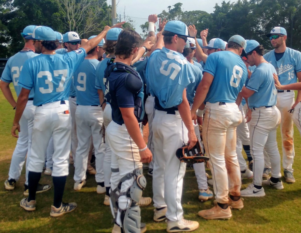 MANATEES win 9-5 today at home over Polk State College. Daniel Batcher was dialed-in on the mound pitching 7 1/3 &amp; striking out 8. Tucker Mitchell demonstrated #ExtremeFocus at the plate w/ a 2 run HR w/2 outs &amp; 2 strikes, 2 run double with 2 strikes &amp; a 2 run single w/2 strikes.