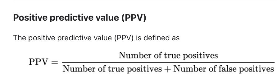 Refresher for benefit of  @Kevin_McKernan - Positive Predictive Value is probability that a positive test result is a TRUE positive. The BASIC formula for PPV is this 