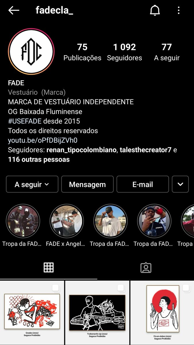 gldafade's tweet photo. Saiu a Pre venda do DROP em collab com o Sagace la no Instagram da FADE

Vão la dar uma conferida e já vem garantir a sua FADE NOVA, esse drop ta com várias novidades, novo tecido, nova qualidade, novos adesivos, tag exclusiva e muito mais.

https://t.co/EcoDOOrmTs https://t.co/Nj6EcrF8G8