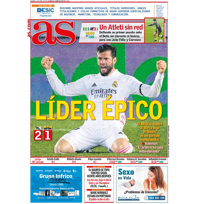 carrusel's tweet photo. 📰🗞️ La PORTADA del @diarioas 

 💪💪 LÍDER ÉPICO ⚪️🟣

https://t.co/3MNnAzL30u https://t.co/LM7HJC0K2I