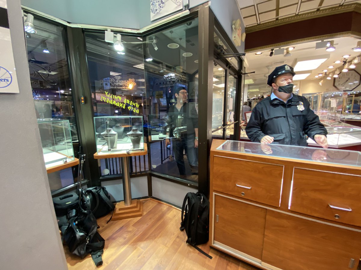 exclusively DMX is playing in the Golden Nugget Jewelry Store, police keep unruly fans at bay