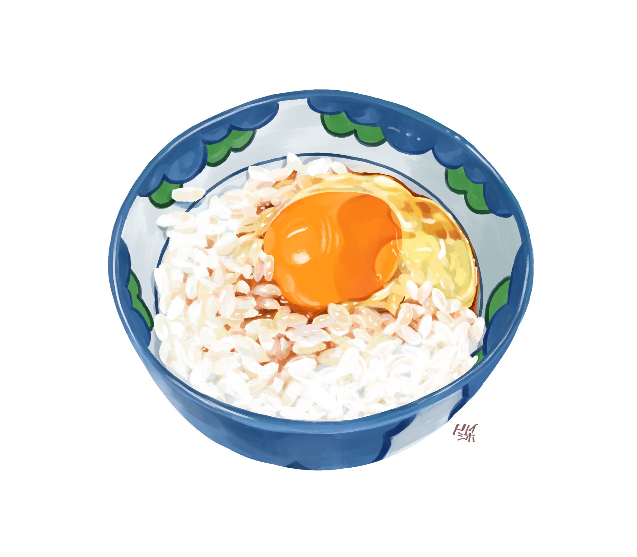 鳥居志帆𓅭イラストレーター 卵その3 卵シリーズついでに一年前に描いた卵かけご飯をもう一度描いてみました ビフォーアフター 食べ物イラスト 卵かけご飯 T Co R2p5uccei4 Twitter