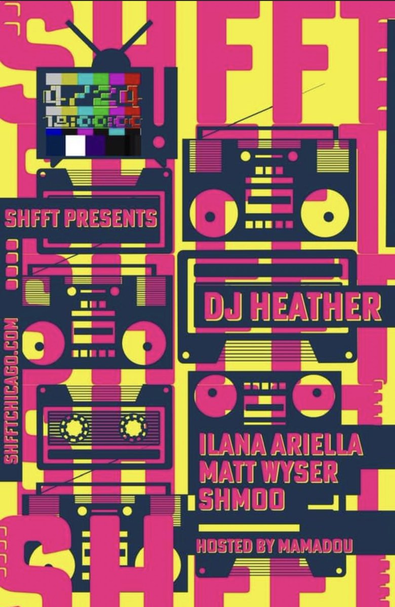 djheather's tweet photo. #TwoWeeksFromToday ๐ก#SatApril24Th #VirtualVibes #SHFFT Starting at 6PM CST. via https://t.co/rnjBMXmvrV ๐ฅ@shfftchicago https://t.co/Ijtp43irxT