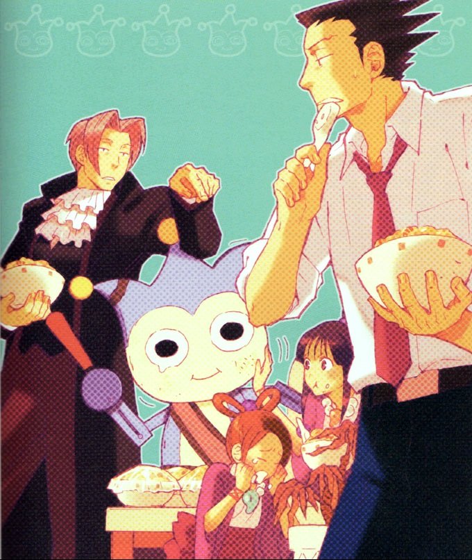 Finished my dinner, here& #39;s more fanbook art I adore this dumb little quartet