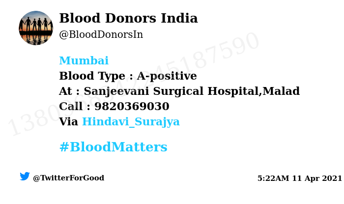 Blood Donors India tweet media