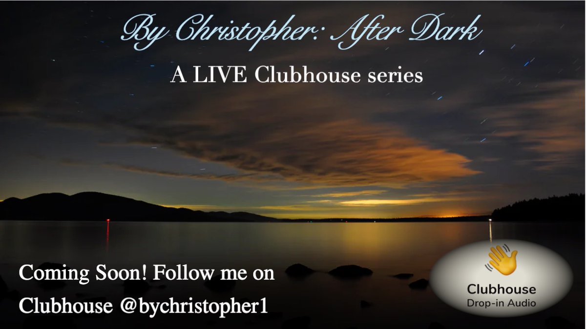byChristopher1's tweet photo. 🎉🎊⭐️I am so very excited to be announcing this new series! 
By Christopher: After Dark will feature original relaxing music and positive conversations around mental health. I can’t wait to bring this new series to all of you! Dates coming soon!
➡️Clubhouse: @ bychristopher1⬅️ https://t.co/3o9Z8wPOiW