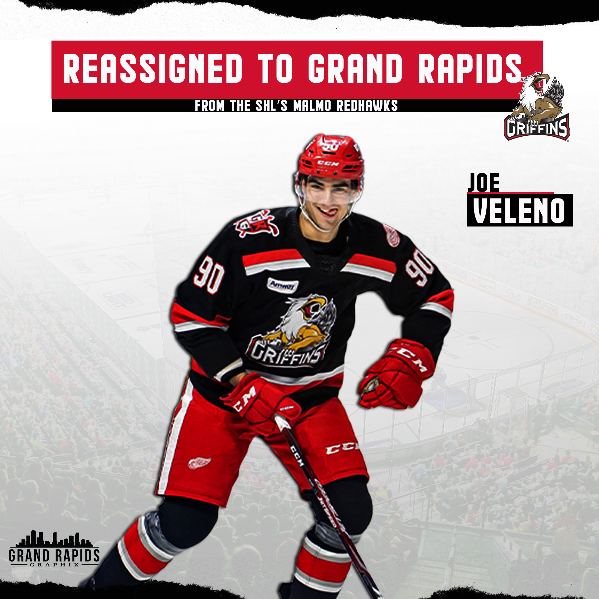 Rapids Griffins on Twitter: "The Detroit Red Wings on Saturday reassigned center Joe Veleno to the Griffins from the Malmo Redhawks. Details &gt;&gt; https://t.co/UPhJJ3PoCO" / Twitter