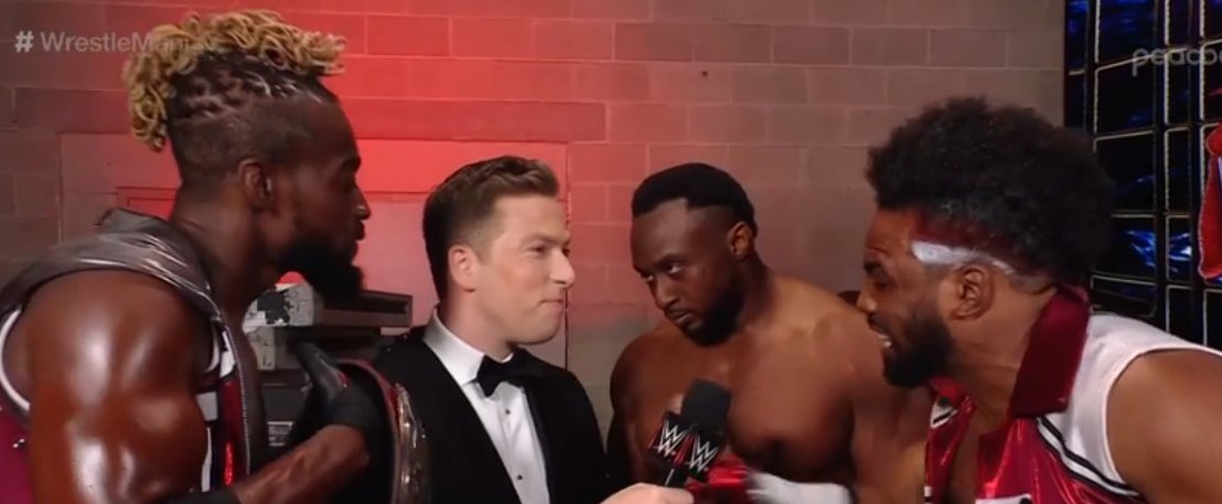 Big E has entered the chat. #WrestleMania