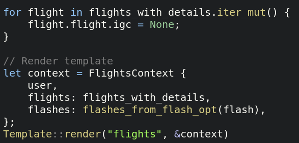 To verify that serializing the "igc" field is indeed the root cause, I temporarily set the value of the "igc" field to "None" for every flight. And – lo and behold – I was back at <100ms request times! 