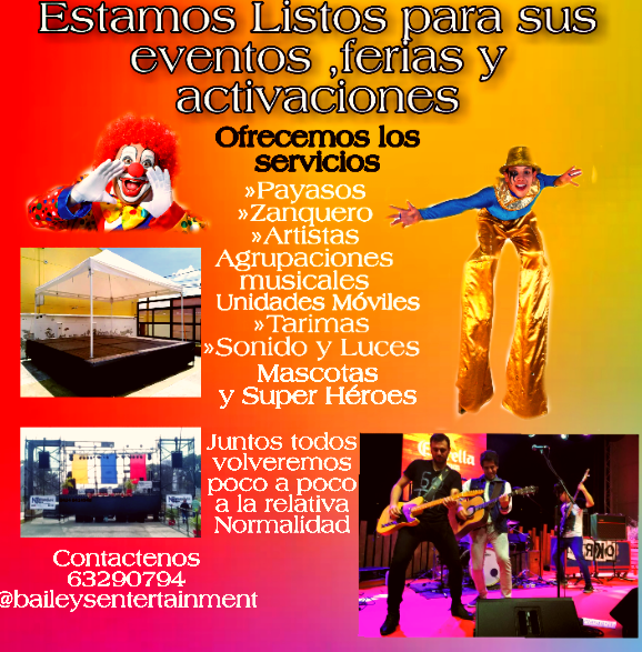 Sabemos que muy pronto por fin se daran las aperturas graduales a la industria del entretenimiento por ello queremos ponernos a su servicio ya que podemos ir levantando propuestas para Las primeras actividades que deseen impulsar en sus negocios o centros comerciales  66427143