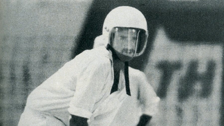 Helmets were not in common use until the 1970s. The first helmets were seen in World Series Cricket, with Dennis Amiss being the first player to consistently wear a helmet which was a customised motorcycle helmet.
