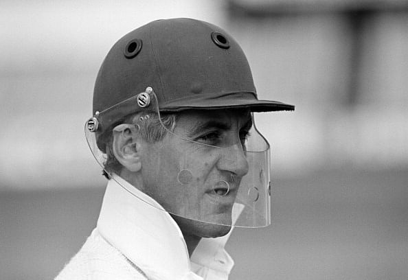 Mike Brearley was another player who wore his own design. Graham Yallop of Australia was the first to wear a protective helmet to a test match on 17 March 1978, when playing against West Indies at Bridgetown.