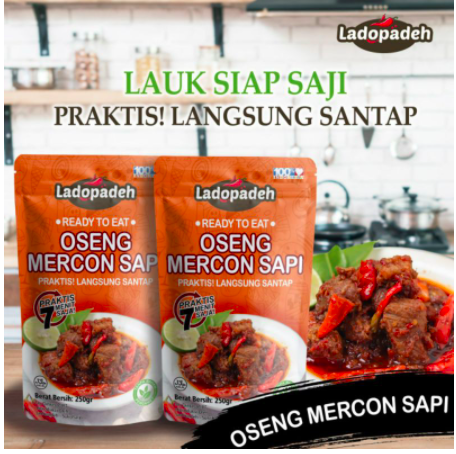 Oseng Mercon Sapi - LadopadehHarga: Rp48.000Link:  https://shp.ee/y6j9ch5 