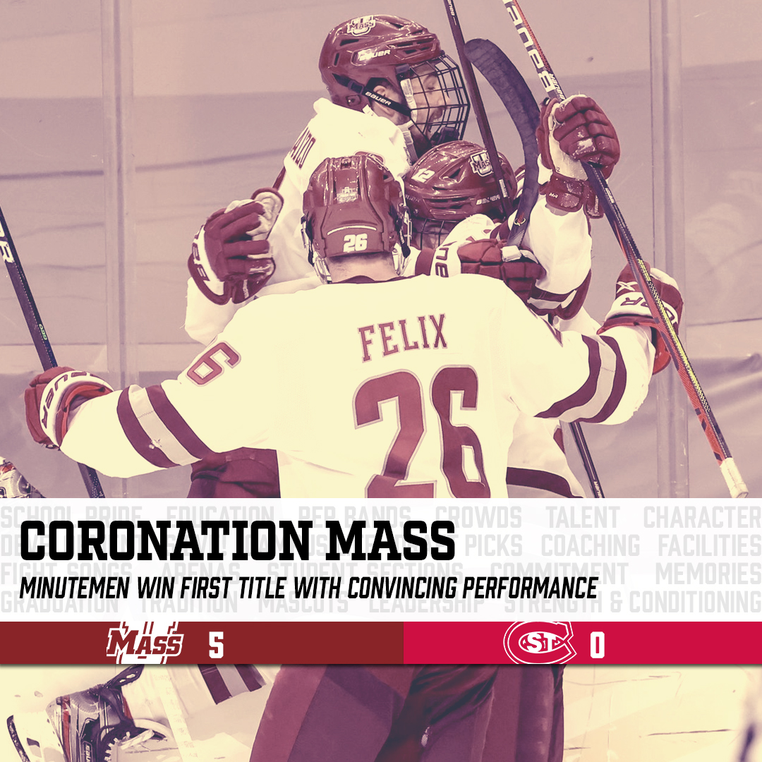 collegehockey's tweet photo. Congratulations to @UMassHockey on its first national championship! https://t.co/0SEzuddXeI