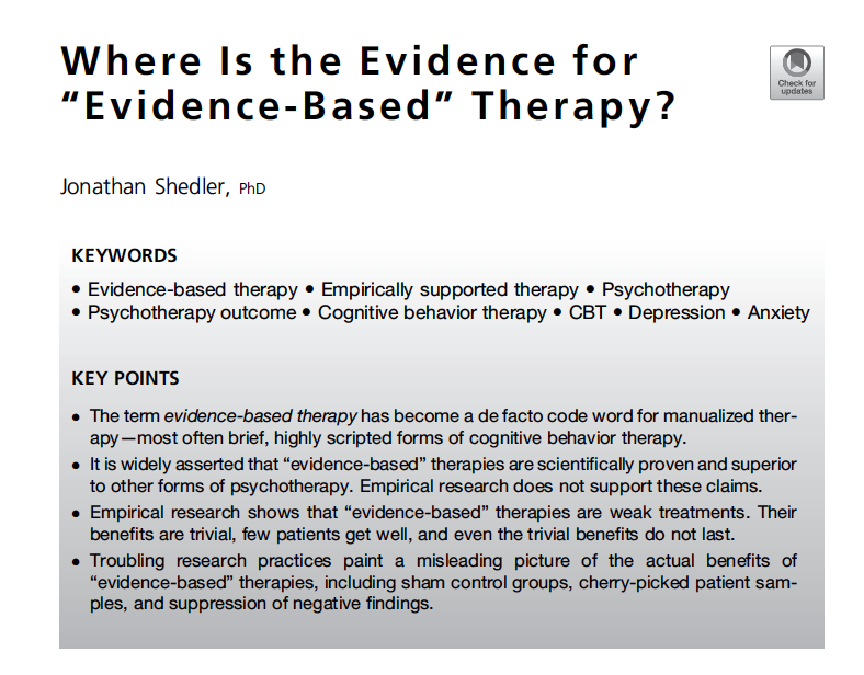 2/ Yes, that's exactly how it's done. I'm not joking. I'm serious. That's the sleight of hand.Now you've seen the man behind the curtain.More details here: https://jonathanshedler.com/wp-content/uploads/2018/05/Shedler-2018-Where-is-the-evidence-for-evidence-based-therapy.pdf