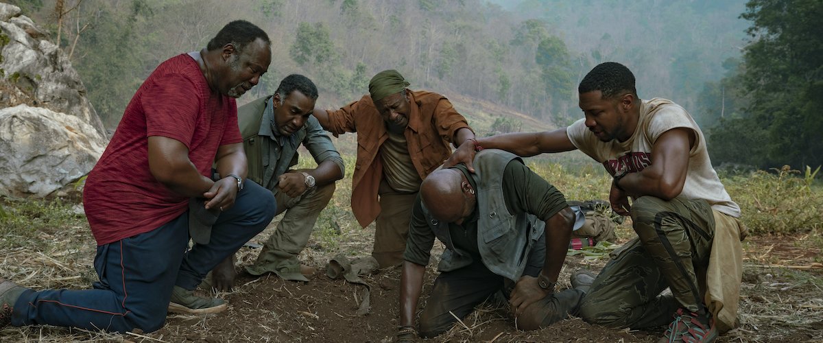 Da 5 Bloods (Netflix): Four African-American vets battle the forces of man and nature when they return to Vietnam seeking the remains of their fallen squad leader and the gold fortune he helped them hide.5/18