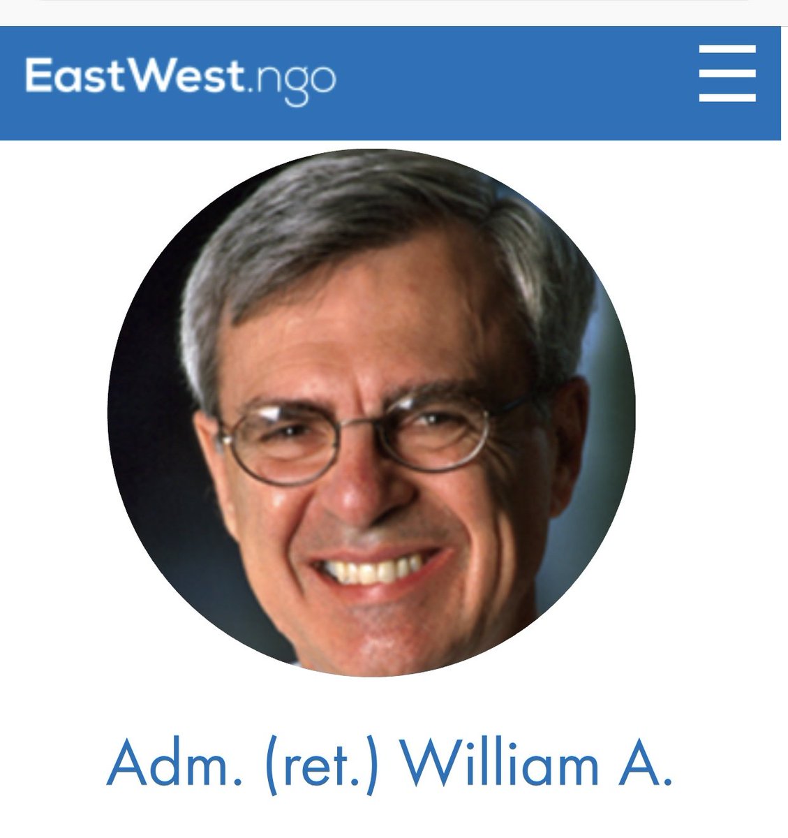 William Owens, US Navy, Vice Chair of Joint Chiefs of Staff (Ret), board member of EastWest Institute.Who else is on the EastWest Board? Former Bush cyber czar, current Huawei CFO Andy Purdy !