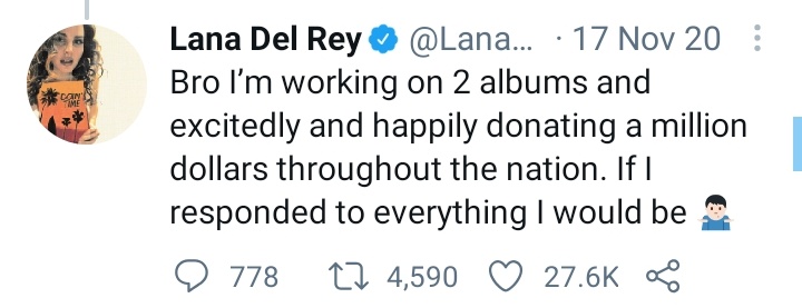 After previously finishing Chemtrails, on November 17 last year she stated that she's working on 2 albums which we all know now that it was the Country album and her revenge album, previously called as Rock Candy Sweet