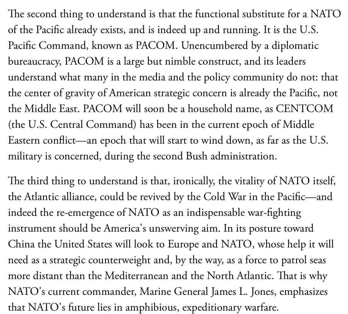 The rumblings of war in the region between the US and  #China remind me of an extremely prescient  @TheAtlantic piece from 2005 by Robert D. Kaplan   https://www.theatlantic.com/magazine/archive/2005/06/how-we-would-fight-china/303959/