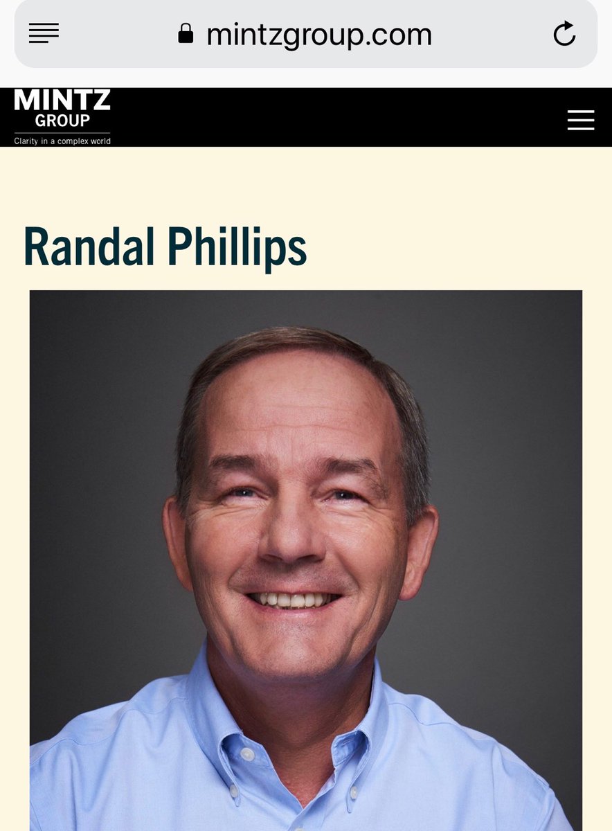 Randal Phillips, CIA chief rep. in China, partner at Mintz Group & heads its activities across Asia: