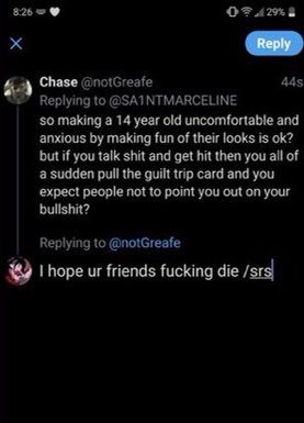Another death threat screenshot that i recieved after posting the thread ....